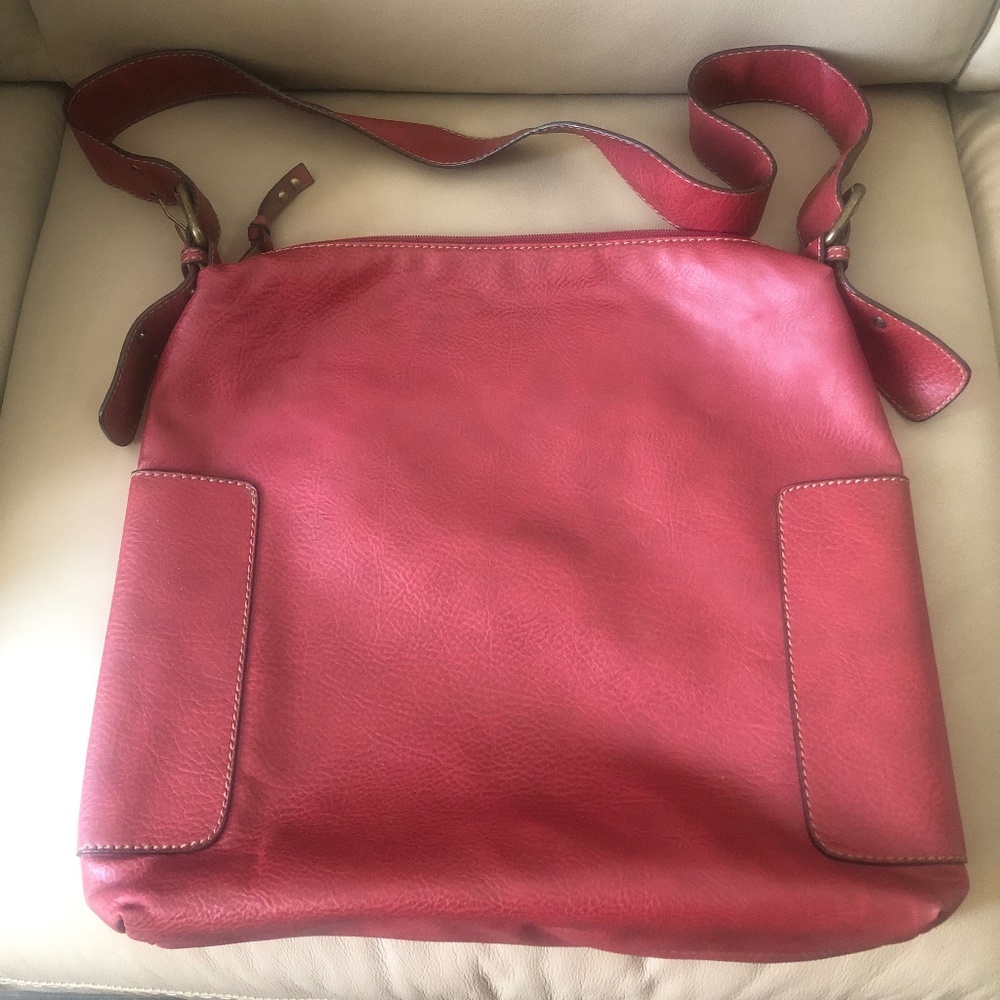 Aldo large crossbody bag red vegan leather